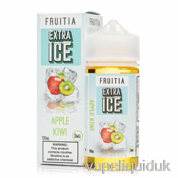 Apple Kiwi - Extra Ice - Fruitia - 100mL 6mg Vape Liquid